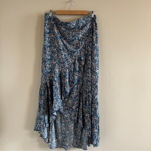Sonoma Floral Blue Skirt